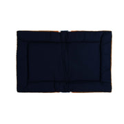 Shinola Brand Stripe Comfort Cushion Berber Dog Bed Rust