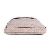 Shinola Brand Stripe Napper Pillow Berber Dog Bed Oatmeal