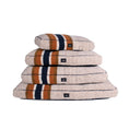 Load image into Gallery viewer, Shinola Brand Stripe Napper Pillow Berber Dog Bed Oatmeal
