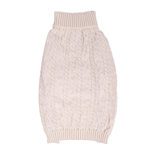 Shinola Cable Knit Pet Sweater