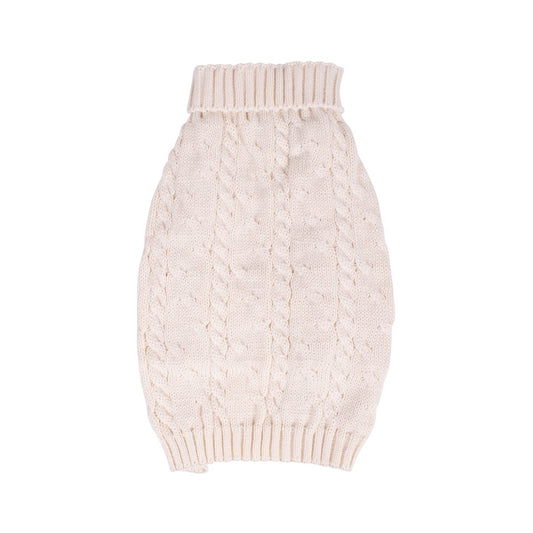 Shinola Cable Knit Pet Sweater