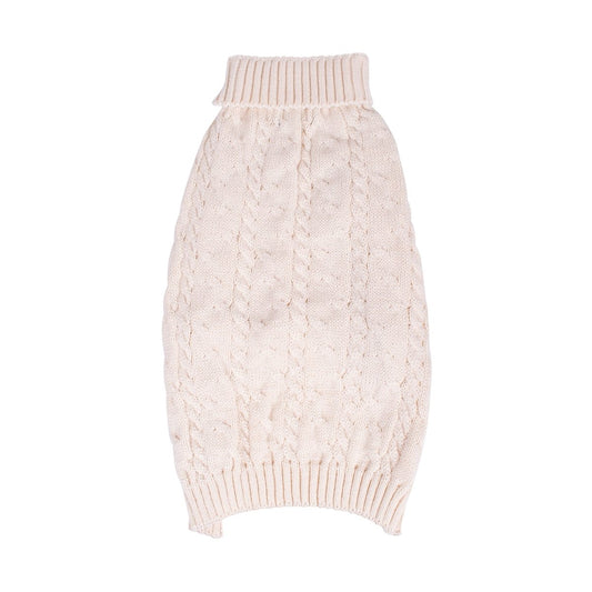 Shinola Cable Knit Pet Sweater