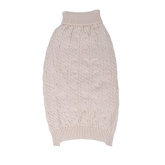 Shinola Cable Knit Pet Sweater