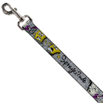 Dog Leash - SpongeBob 3-Poses SPONGEITUDE Grays/Black