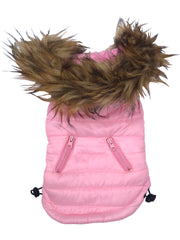 Ski Bunny Puffer with detachable hood, Pretty Pink 
