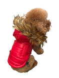 Load image into Gallery viewer, Ski Bunny Puffer with detachable hood, Shiny Red

