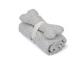 Load image into Gallery viewer, Southlake Paws Blanket and Bone Toy Set in Dottie Grey, featuring a rolled blanket and a bone-shaped toy.
