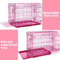 Load image into Gallery viewer, 24-42" Collapsible Pink Dog Crate RED24-42
