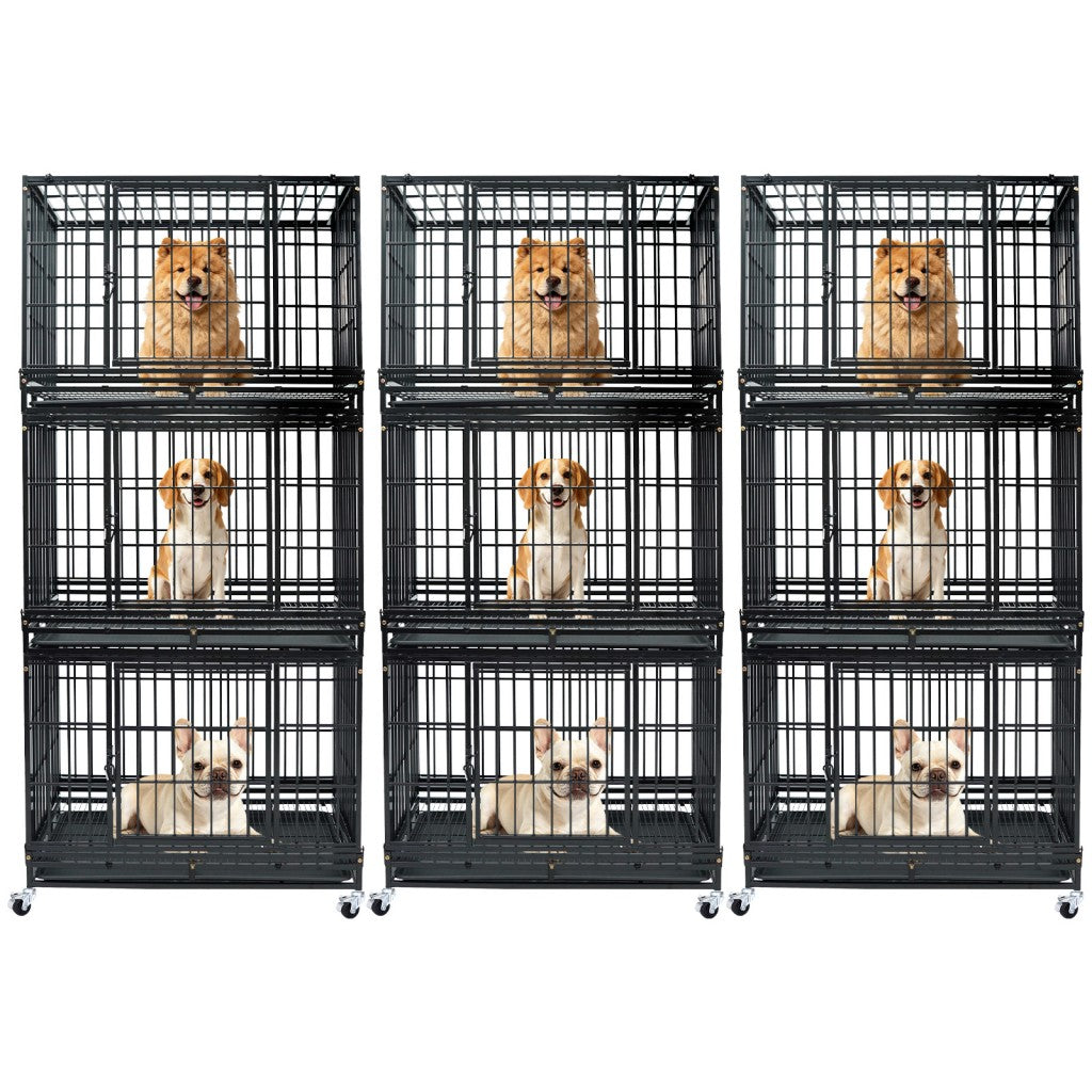 37" Stackable Heavy Duty Dog Kennel 371D04