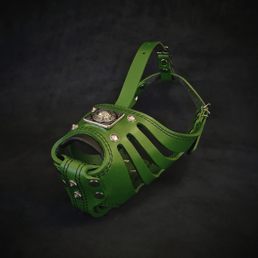Eros'' Basket Muzzle GREEN by Bestia Dog Gear