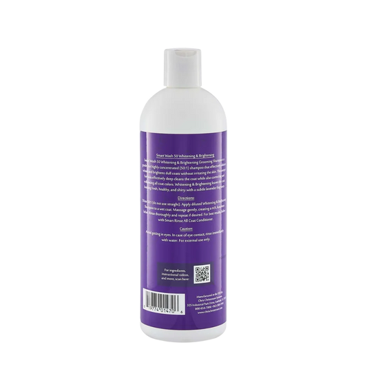 Dog Smart Wash50 Whitening & Brightening Grooming Shampoo 16oz by Chris Christensen