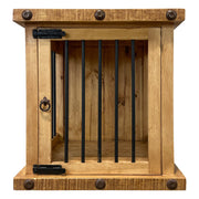 Oasis Small Rustic Dog Wood Kennel in Medium Wax