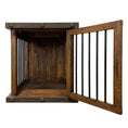 Load image into Gallery viewer, Oasis Small Rustic Dog Wood Kennel in Dark Wax - Southlake Paws
