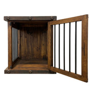 Oasis Small Rustic Dog Wood Kennel in Dark Wax