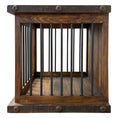 Load image into Gallery viewer, Oasis Small Rustic Dog Wood Kennel in Dark Wax - Southlake Paws
