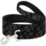 Dog Leash - Plaid Gray/Black/Brown