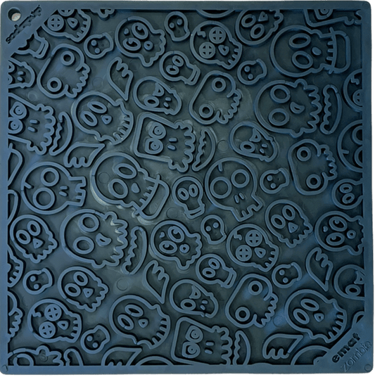 Zombie eMat - Enrichment Lick Mat for Dogs and Cats | Halloween Skull Design | SodaPup