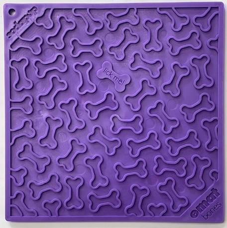 Bones eMat - Enrichment Lick Mat for Dogs and Cats | eMat Enrichment Toy for Anxiety Relief | SodaPup