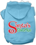 Christmas Pet Hoodie Screen Printed, "Santa's Favorite"
