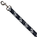 Dog Leash - Zodiac Capricorn Symbol/Constellations Black/White