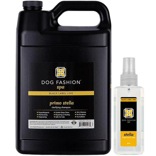 Stella Primo Clarifying Shampoo Gallon with Stella Fragrance 200 ml Set by Dog Fashion Spa