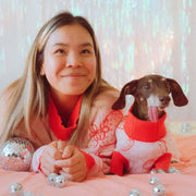 Strawberry Knitted Dog Sweater