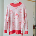 Strawberry Oversized Human Sweater 