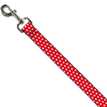 Dog Leash - Mini Hearts Monogram Red/White