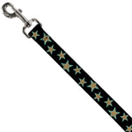 Dog Leash - Multi Stars Black/Leopard/Baby Blue Outline