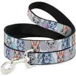 Dog Leash - Cute Bunnies Multi Pastel