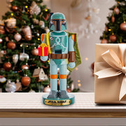 Kurt Adler 10-Inch Star Wars Boba Fett With Present Nutcracker