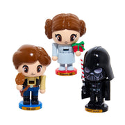 Kurt Adler 5-Inch Star Wars Han Solo, Princess Leia, and Darth Vader Chubby Nutcracker 3-Piece Set