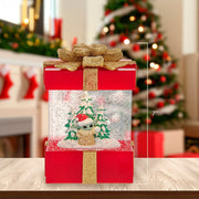 Kurt Adler 7-Inch Battery-Operated The Child and Tree Water Musical Gift Box Table Piece