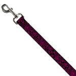 Dog Leash - BD Logo Scattered Black/Fuchsia