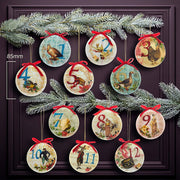 Kurt Adler 85mm Decoupage Ball Ornament Set of 12