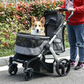 Load image into Gallery viewer, Travel Pet Stroller with Adjustable Handlebar
