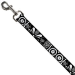Dog Leash - Sugar Skulls Black/White