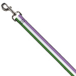 Dog Leash - Flag Genderqueer Lavender/White/Green