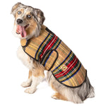 Tan Tartan Plaid Blanket Dog Coat