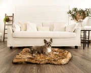 PupRug Faux Fur Orthopedic Dog Bed - Curve Sable Tan