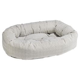 Donut Bed Taupe Herringbone