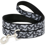 Dog Leash - Corgi Silhouette Poses Grays