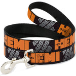 Dog Leash - HEMI 426 Logo 392/426 Black/Orange/Silver-Fade