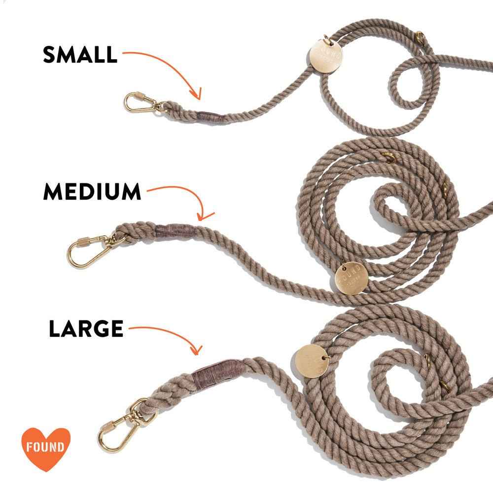 The Dusk Cotton Rope Dog Leash | Bolt Snaps, Adjustable | Found My Animal