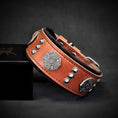 Load image into Gallery viewer, The "Maximus" collar 2 inch wide black & silver
