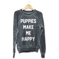 Load image into Gallery viewer, Puppies Make Me Happy Acid Wash Sweatshirt | Gifts for Dog Lovers
