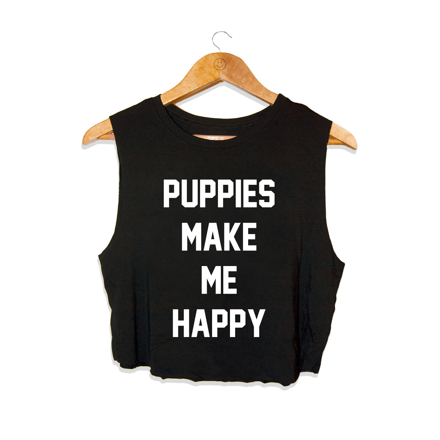 Puppies Make Me Happy | Crop Top Gift For Dog Lovers