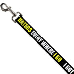 Dog Leash - I GOT HATERS EVERYWHERE Black/White/Yellow