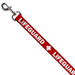 Dog Leash - LIFEGUARD/Logo Red/White