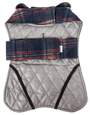 Touchdog ® 2-In-1 Tartan Plaid Dog Jacket and Matching Reversible Dog Mat